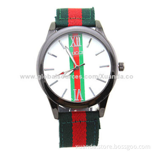 Metal watches, manufacturer, metal case and nylon strap Japan movement quartz